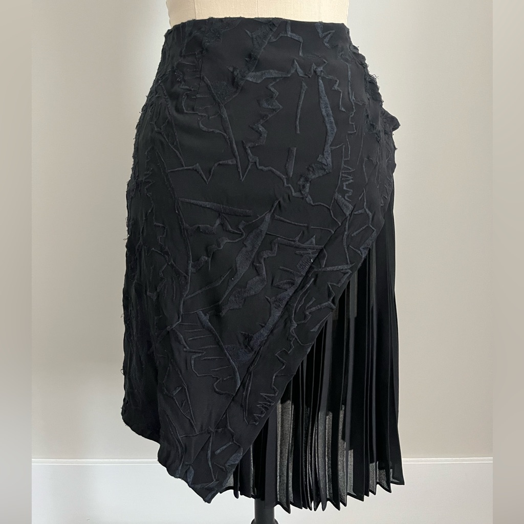 Elle Sasson Mixed Media Silk Skirt